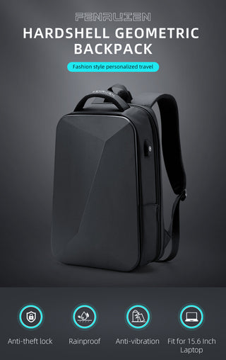 Fenruien Brand Laptop Backpack Anti-theft Waterproof School Backpacks USB Charging Men Business Travel Bag Backpack New Design