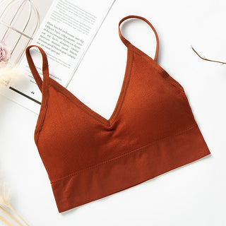 Tops curts atractius per a dones Top de tub de roba de carrer per a dones Camises sense mànigues Llenceria esportiva sense costures Tee Bra Crop Top Bandeau Top Tank