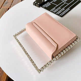 Luxury Colored Diamond Half Moon Women Purses and Handbags Evening Bag Serpentine Designer Party Clutch Bag Chic Wedding Bag