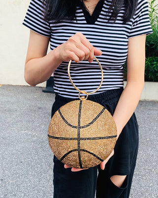 Luxury Basketball Diamond Party Evening Bag Purses and Handbag for Women Ball Shape Shoulder Bag Clutch Designer Crossbody Bag