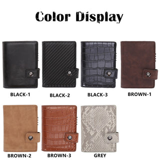 Pu Leather Double Metal ID