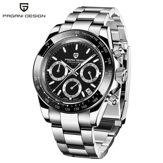 PAGANI DESIGN Top Brand New Rubber Strap Chronograph Watch Men Quartz Wristwatch Luxury Sapphire Glass Sports Watch Men Relogio