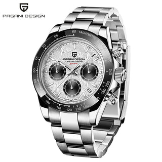 PAGANI DESIGN Top Brand New Rubber Strap Chronograph Watch Men Quartz Wristwatch Luxury Sapphire Glass Sports Watch Men Relogio