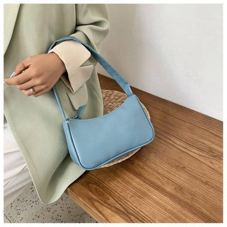 Fashion Design Women Small  Handbags Soft PU Leather Ladies Armpit Shoulder Bags Vintage Simple Girls Clutch Purse Tote