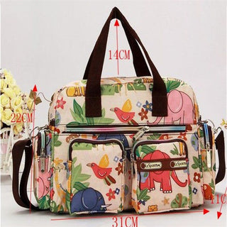 Ladies LargeCapacity Waterproof Tote Bag Flower