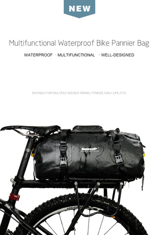 Rhinowalk 20L Waterproof Pannier Bag Multifunctional Bike Bag High Capacity Bicycle Bag Shoulder Bag Bike Accessory