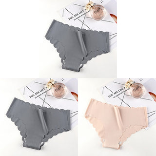 VDOGRIR 3Pcs/Lot Sexy Women&#39;s Mid Rise Panties Set Underwear Seamless Solid Color Briefs Comfortable Underpants Lady Lingerie