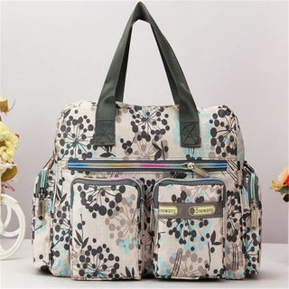 Ladies LargeCapacity Waterproof Tote Bag Flower