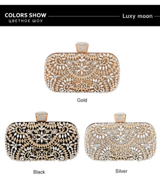 Diamond Evening Metal Clutch bag