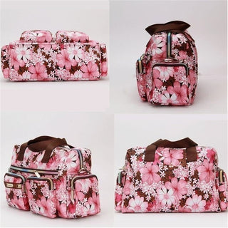 Ladies LargeCapacity Waterproof Tote Bag Flower