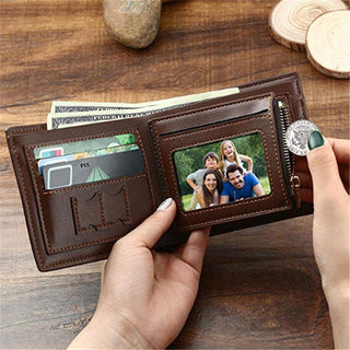 Engraved Wallets Men Short Purse