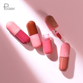 Pudaier Matte Liquid Lipstick Waterproof Professional Makeup Full Portable Lip Glaze for Make Up Tint Lip Gloss Mini Cosmetic