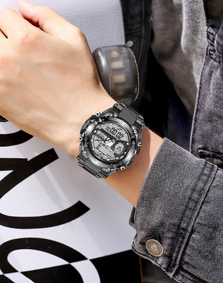 LIGE Digital Men Military Watch 50m Waterproof Wristwatch LED Quartz Clock Sport Watch Male Big Watches Men Relogios Masculino ALODIA STORE