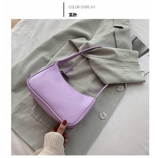 Fashion Design Women Small  Handbags Soft PU Leather Ladies Armpit Shoulder Bags Vintage Simple Girls Clutch Purse Tote