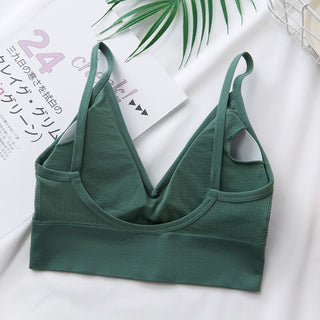 Women Sexy Crop Tops Tube Top Female Streetwear Sleeveless Camis Seamless Sports Lingerie Tee Bra Crop Top Bandeau Top Tank