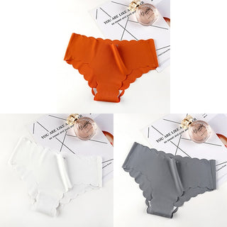 VDOGRIR 3Pcs/Lot Sexy Women&#39;s Mid Rise Panties Set Underwear Seamless Solid Color Briefs Comfortable Underpants Lady Lingerie