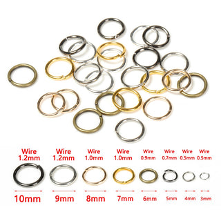 200pcs/lot Wholesale Open Circle Jump Rings Necklace Bracelet Earring Pendant Connectors DIY Making Jewelry Crafts Accessories