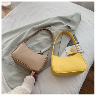 Fashion Design Women Small  Handbags Soft PU Leather Ladies Armpit Shoulder Bags Vintage Simple Girls Clutch Purse Tote