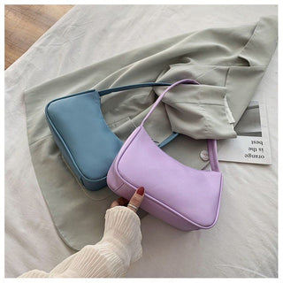 Fashion Design Women Small  Handbags Soft PU Leather Ladies Armpit Shoulder Bags Vintage Simple Girls Clutch Purse Tote