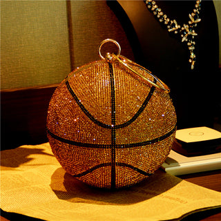 Luxury Basketball Diamond Party Evening Bag Purses and Handbag for Women Ball Shape Shoulder Bag Clutch Designer Crossbody Bag