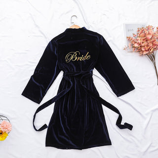 Women Sexy Bride Wedding Robe Sleepwear Velvet Intimate Lingerie women sexy