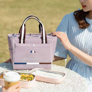 Women's Thermal Lunch Bag Drink Food Fresh Keeping Organizer Insulated Lunch Box Waterproof Picnic Portable Tote Accessories