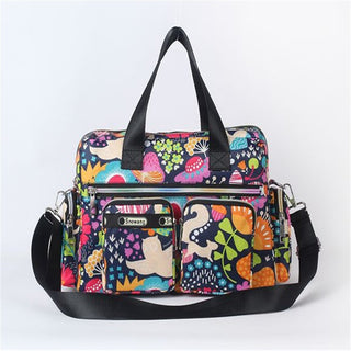 Ladies LargeCapacity Waterproof Tote Bag Flower