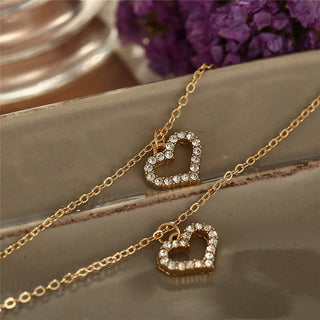 New Trendy Multilayer Heart Butterfly Necklace for Women Fashion Gold Silver Color Geometric Chain Collar Necklace Jewelry Gift ALODIA STORE