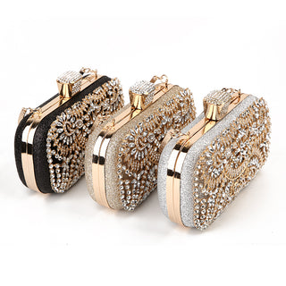 Diamond Evening Metal Clutch bag