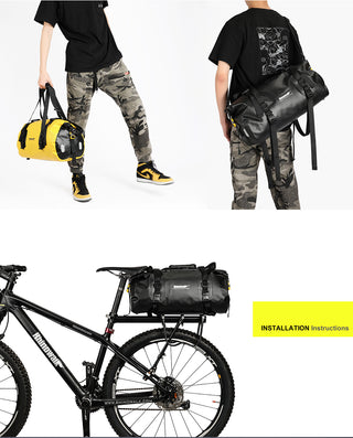 Rhinowalk 20L Waterproof Pannier Bag Multifunctional Bike Bag High Capacity Bicycle Bag Shoulder Bag Bike Accessory