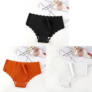 VDOGRIR 3Pcs/Lot Sexy Women&#39;s Mid Rise Panties Set Underwear Seamless Solid Color Briefs Comfortable Underpants Lady Lingerie