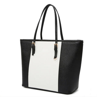 Big Bag 2022 fashion women pu leather handbag brief shoulder bag black