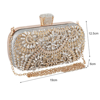 Diamond Evening Metal Clutch bag