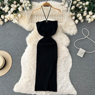 Halter Crochet Bodycon Dress