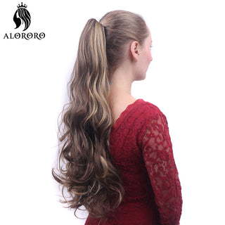 Synthetic 22inch Claw Clip Ponytail Hair Extension Wavy Ponytail Synthetic Ponytail Hair Clip For Women Pony Tail Hairpiece