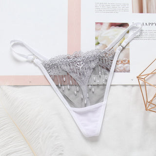 Women Thongs and G Strings Mini Thong Underwear Lace Panties Transparent Lingerie Briefs Women Sexy Adjustable Mujer