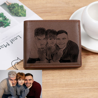 Engraved Wallets Men Short Purse