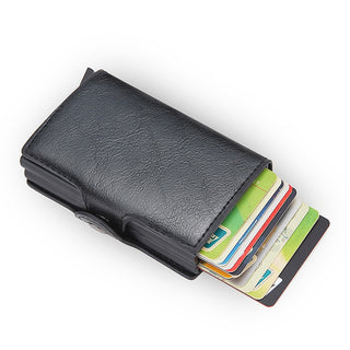 Credit Card Holder Wallet Leather Metal Aluminum