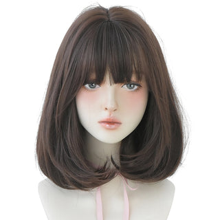 7JHH WIGS Short Bob Straight Ombre Blonde Wigs With Bang For Girl Black Female Synthetic Shoulder Length Crochet Hair Ginger Wig