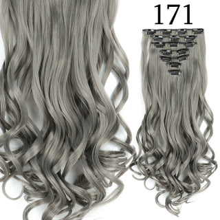 24Inchs 16 Clips in Hair Extensions Long Straight Hairstyle Synthetic Blonde Black Hairpieces Heat Resistant False Hair