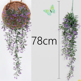 76cm Artificial Green Plants Hanging Ivy Leaves Radish Seaweed Grape Fake Flowers Vine Home Garden Wall Party Decoration