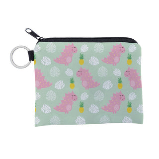 Cute dinosa printing waterproof Purse Card Key Pouch Small Zipper Coin Purse Card