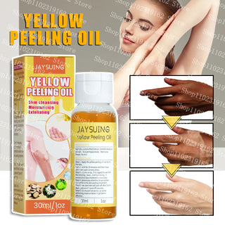 30ml Yellow Peeling Oil Strong Exfoliating Solution Bleaching Dark Skin Spots Blackheads for Body Face Skin Care Beauty