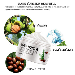 BIOAQUA Body Scrub Shea Butter Exfoliating Body Lotion Deep Cleansing Moisturizing Exfoliator Gel Moisturizer Dead Skin Remover