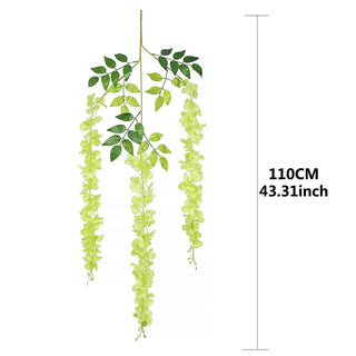 76cm Artificial Green Plants Hanging Ivy Leaves Radish Seaweed Grape Fake Flowers Vine Home Garden Wall Party Decoration