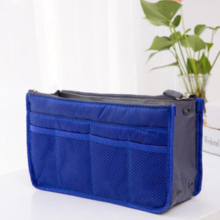 Nylon Cosmetic Bags For Women Tote Insert Double Zipper Makeup