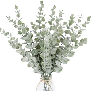 Artificial Plants Plastic Eucalyptus Leaves Green Branch For Home Garden Decor Wedding Christmas Decoration Wreaths Fake Flowers