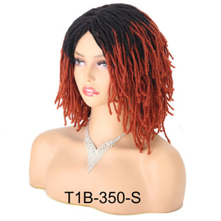 Braided Wig 10inch Synthetic Hair Short Bob Wig for Women Black Blonde Red Dreadlock Goddess Faux Nu Locs Curly Twist Wig Female