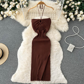 Halter Crochet Bodycon Dress