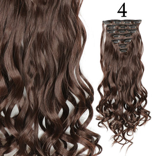 24Inchs 16 Clips in Hair Extensions Long Straight Hairstyle Synthetic Blonde Black Hairpieces Heat Resistant False Hair